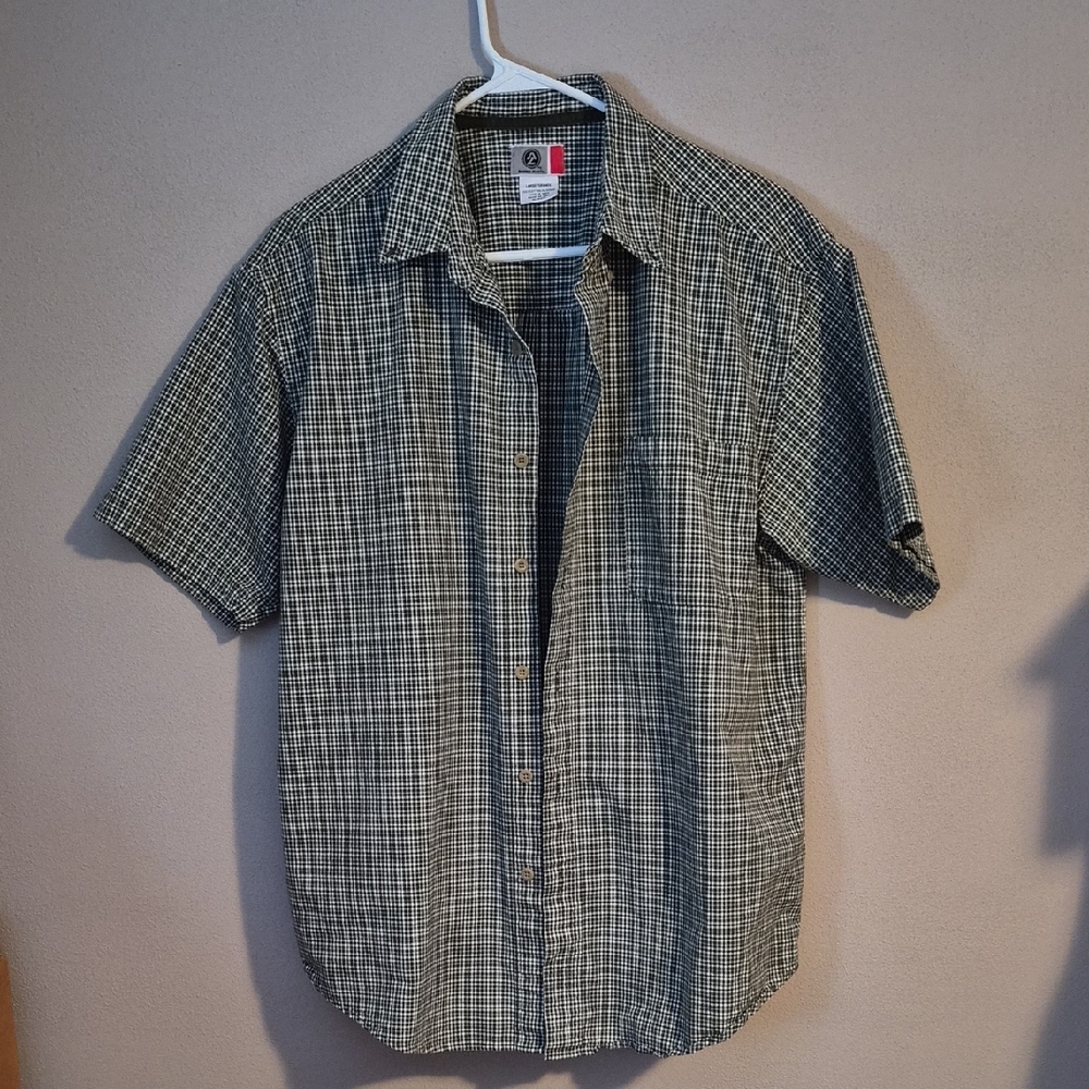 Arizona Jean Company Dark Green Plaid Men's Shirt